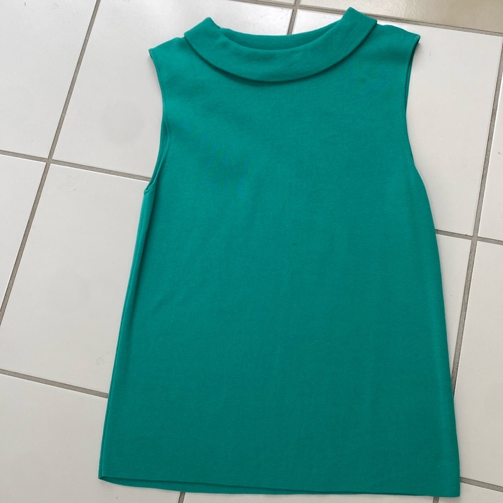 Talbots Teal Sleeveless Knit Top